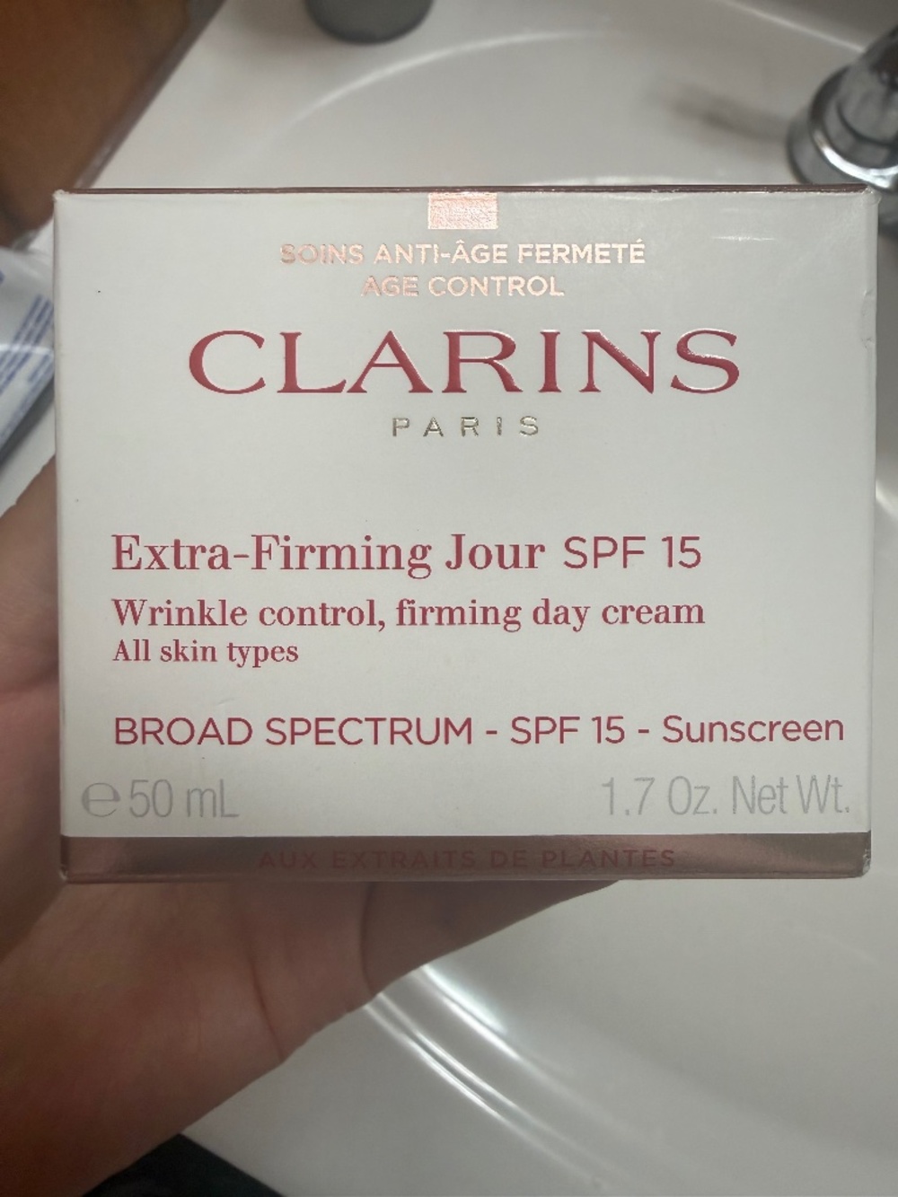 Clarins Extra-Firming Jour Wrinkle Control Face Day Cream SPF 15 50 mL